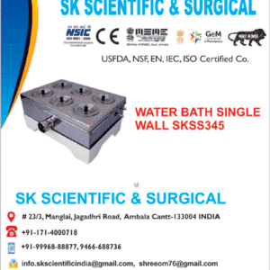 Water Bath Single Wall Manufacturer in India