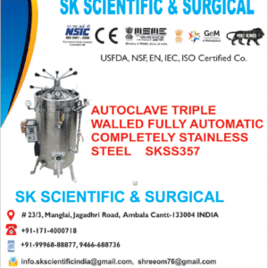 AutoClave Triple Walled Fulled Automatic Manufacturer in India