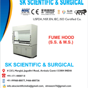 Fume Hood S S And M S Manufacturer in India