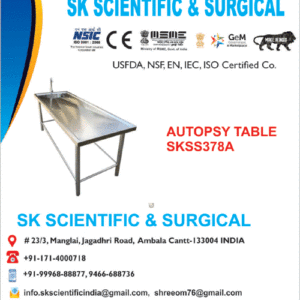Autopsy Table Manufacturer in India