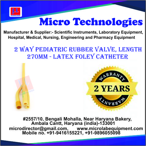 2-way-Pediatric-Rubber-Valve-Length-270mm-Latex-Foley-Catheter